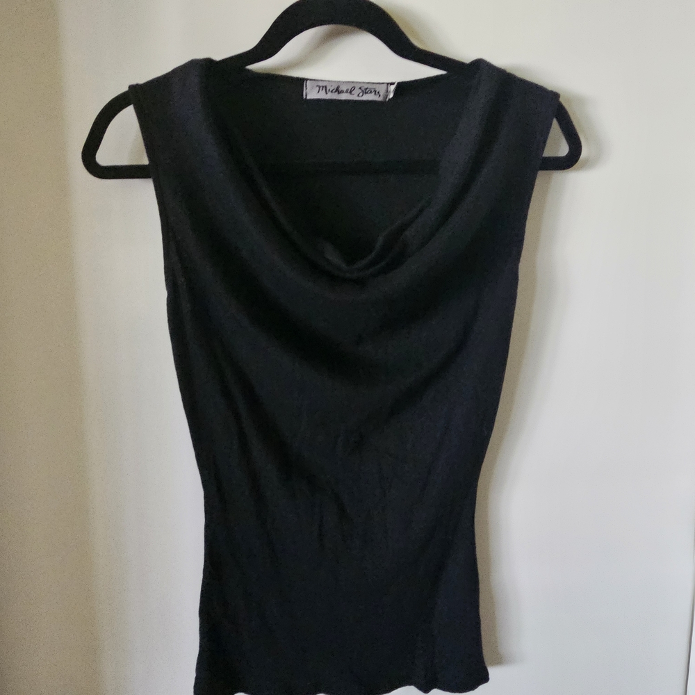 Michael Stars Black Cowl Neck Top